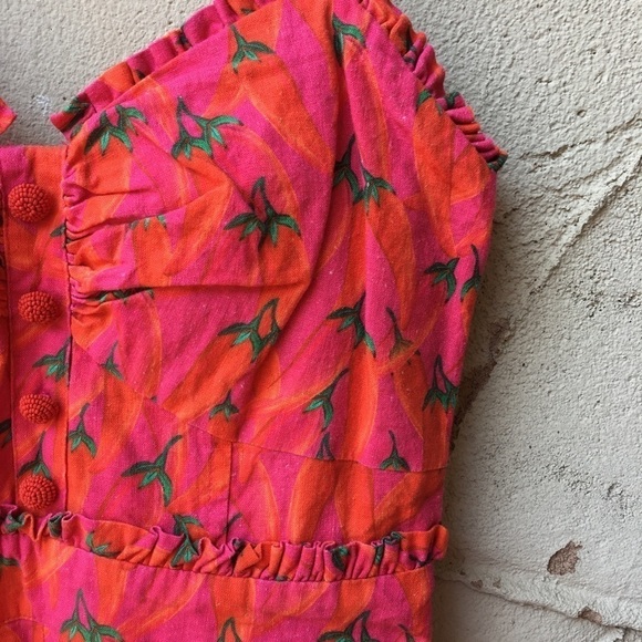 FARM RIO Red Pepper Jumpsuit Size XS - Picture 10 of 13